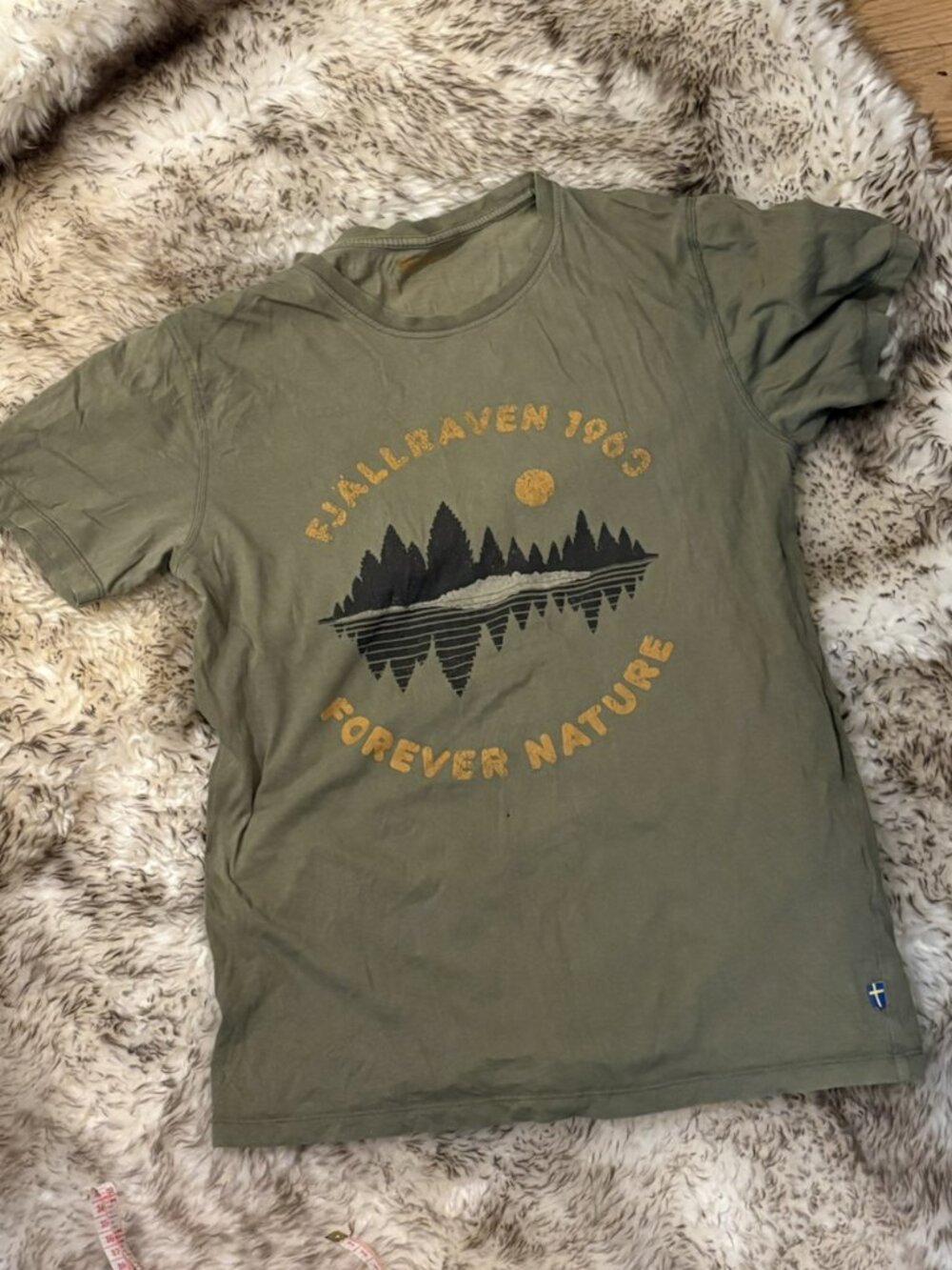 Fjällräven Forest Mirror Green T-Shirt in Men's Medium
